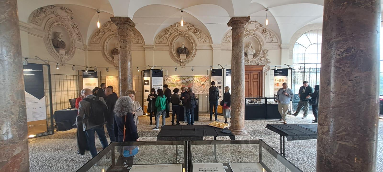 The exhibit in Sala delle Colonne